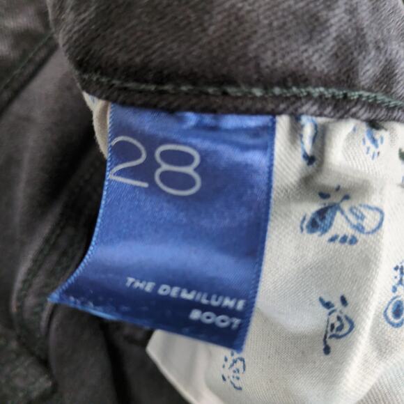 Pilcro Jeans The Demilune Boot Womens 28 Black Stretch Denim Anthropologie 28x29 - Picture 9 of 10